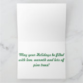 雪の松の木の日 カード (内部)