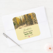 雪の松の木の森キャンドルビジネス スクエアシール (封筒)