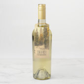 雪の松の木の森自然写真 ボトルネックタグ (ボトル)