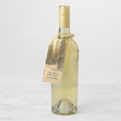 雪の松の木の森自然写真 ボトルネックタグ (アングル)