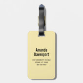 雪の松の木の森自然写真 ラゲッジタグ (裏面縦)