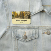 雪の松の木の森自然写真 名札 (インサイチュ)