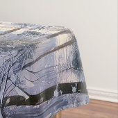 雪の松の木の雪の風景 テーブルクロス (インサイチュ)