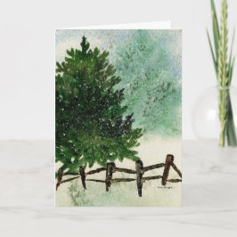 雪の松の木クリスマスカード シーズンカード