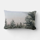 雪の松の木ムーンサンセット ランバークッション (裏面)