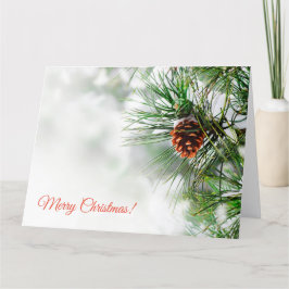 雪の松の木 サンキューカード