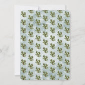 雪の松の枝の休日のパーティーの企業の招待 招待状 (裏面)