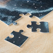 雪の松の森とキャビン20x20パズル ジグソーパズル (側面)