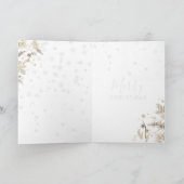 雪の松の花クリスマス4フォトコラージュカード シーズンカード (内部)