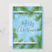 雪の松の葉を額縁に入れて - オーダーメイド シーズンカード (正面)