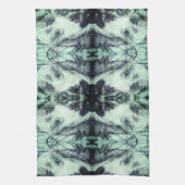 雪の松の針冬の自然抽象芸術 キッチンタオル (縦)