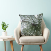 雪の松の針冬自然撮影 クッション (椅子)