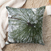 雪の松の針冬自然撮影 クッション (ブランケット)