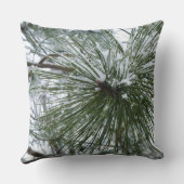 雪の松の針冬自然撮影 クッション (裏面)