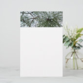 雪の松の針冬自然撮影 便箋 (スタンド正面)