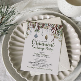 雪の松クリスマスオーナメント交換パーティー 招待状