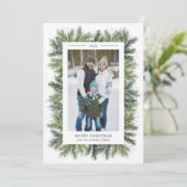 雪の松クリスマスフォトカード シーズンカード (スタンド正面)
