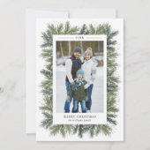 雪の松クリスマスフォトカード シーズンカード (正面)