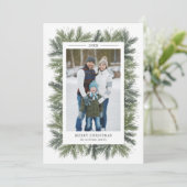 雪の松クリスマスフォトカード シーズンカード (スタンド正面)