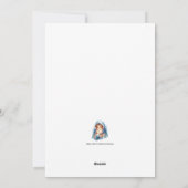 雪の松林のクリスマス シーズンカード (裏面)