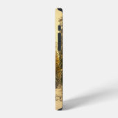 雪の松林の冬の小道 iPhoneケース (左側面)