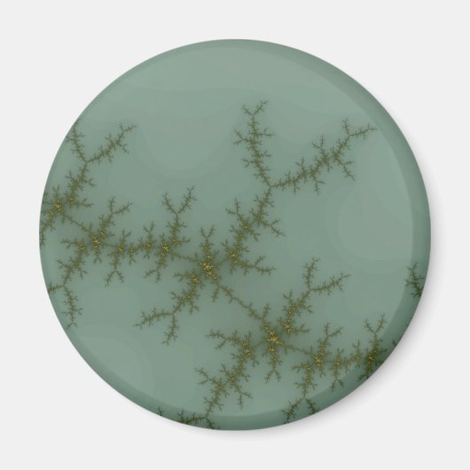 雪の松 – フラクタルアート マグネット (正面)