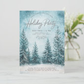 雪の松　雪のクリスマスツリー　冬のホリデー 招待状 (スタンド正面)