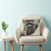 雪の枕にアライグマ クッション (椅子)