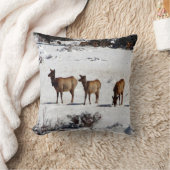 雪の枕にエルク クッション (ブランケット)