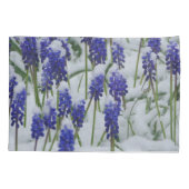 雪の枕の中のグレープハイアシンス 枕カバー (裏面)