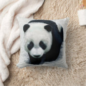 雪の枕の白黒パンダくま クッション (ブランケット)