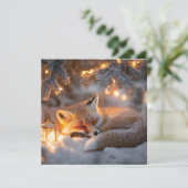 雪の枝の下でゆっくり眠るフクシ シーズンカード (スタンド正面)