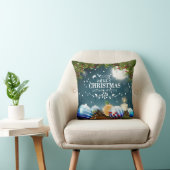 雪の枝を持つ美しいクリスマスデザイン クッション (椅子)
