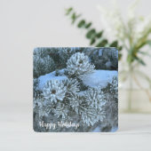 雪の枝 - フラットなホリデーカード シーズンカード (スタンド正面)