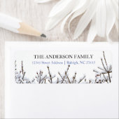 雪の枝 – 差出人住所ラベル ラベル (インサイチュ)