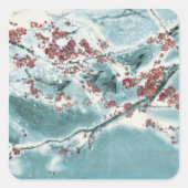 雪の梅 スクエアシール (正面)