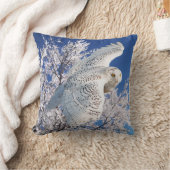 『雪の梟』 クッション (ブランケット)