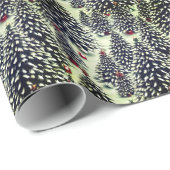 雪の森がクリスマスツリーを覆った ラッピングペーパー (ロールコーナー)