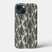 雪の森がクリスマスツリーを覆った Case-Mate iPhoneケース (裏面)