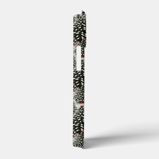 雪の森がクリスマスツリーを覆った Case-Mate iPhoneケース (裏面 / 右)