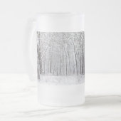 雪の森すり曇りグラスビアマグ フロストグラスビールジョッキ (正面左)