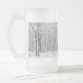雪の森すり曇りグラスビアマグ フロストグラスビールジョッキ (左)