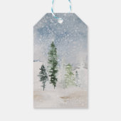 雪の森とベビー鹿クリスマス ギフトタグ (裏面)