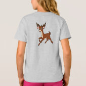 雪の森とベビー鹿クリスマス Tシャツ (裏面)