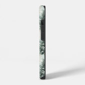 雪の森と松の木のクリスマスパターン iPhoneケース (左側面)
