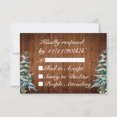 雪の森と森の国の結婚記念日 出欠カード (裏面)