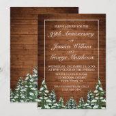 雪の森と森の国の結婚記念日 招待状 (正面/裏面)