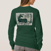 雪の森のオジロジカの雄 Tシャツ (裏面)
