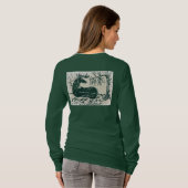 雪の森のオジロジカの雄 Tシャツ (裏面フル)