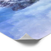 雪の森のクリスマスツリー ポスター (角)